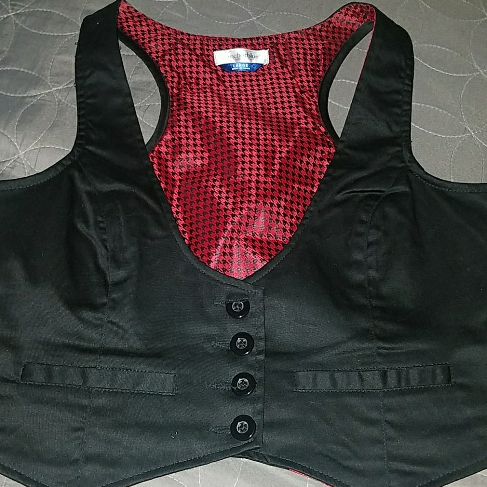 New anchorblue black vest sz L